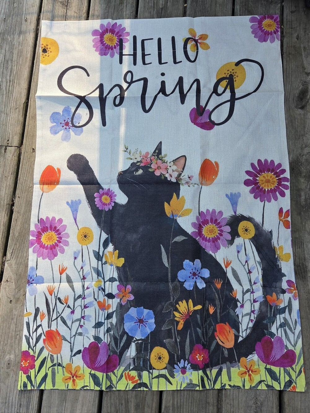 X-Large 28" x 40" Spring Cat House Flag - Picture 4 of 4